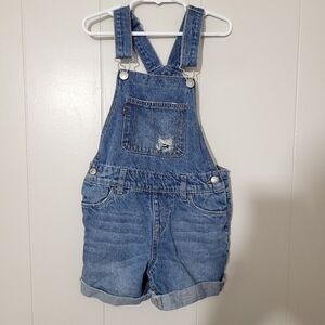 LEVI'S Blue Denim Shortall Overalls Girl's Size 6x
